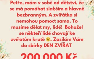 Pomozte zachránit útulky s celorepublikovou sbírkou DEN ZVÍŘAT