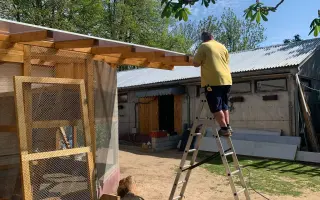 Voliéra pro staré a nemocné kočičky k mobilheimu