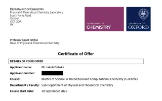 Popdpořte mé studium na University of Oxford