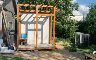 Voliéra pro staré a nemocné kočičky k mobilheimu