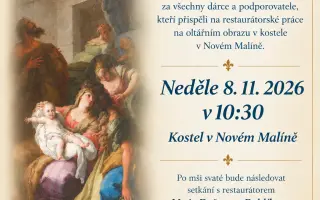 Záchrana oltářního obrazu kostela v Novém Malíně
