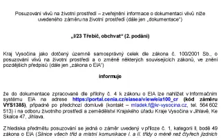Zachraňme přírodu a rekreační zázemí Třebíče – podpořte obchvat, namísto průtahu