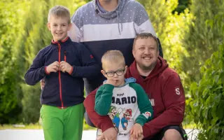 Zdravotní kočárek s podložkou pro Kubíka na každodenní cestování