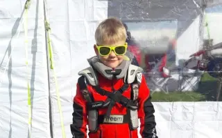 Mladý talentovaný závodní jezdec Daniel Novotný 15 let.