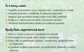 Vydejme společně INSPIRATIVNÍ karty - dárek s hlubším smyslem