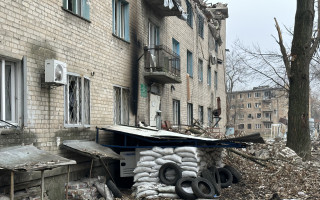 Evakuační a rehabilitační centrum na východní Ukrajině