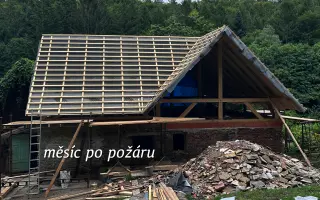 Pomoc rodině z Lubné, které shořel domov