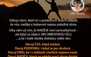 Pomozte Ondřejovi znovu získat sílu, samostatnost a radost z tvorby