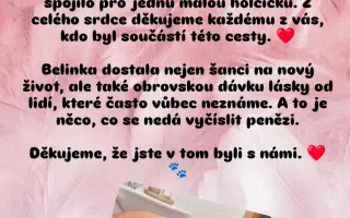 ❤️ Pomozme Belince znovu běhat a žít naplno ❤️