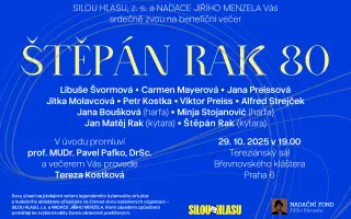 Podpořte benefiční večer ŠTĚPÁN RAK 80