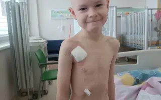 Místo první třídy boj : Pomozte sedmiletému Matýskovi porazit nádor na mozku