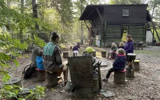 Oprava komínu pro lesní školku Machanka