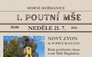 Nový zvon do kaple sv. Máří Magdalény v Horních Heřmanicích (okr. Jeseník)