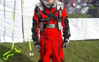 Mladý talentovaný závodní jezdec Daniel Novotný 15 let.