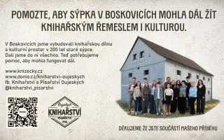 Pomozte, aby Sýpka v Boskovicích mohla dál žít knihařským řemeslem i kulturou.