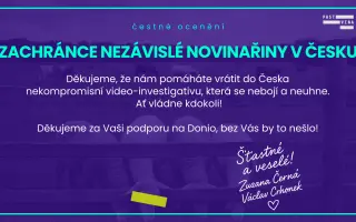 Nás neumlčí! Podpořte špičkovou investigativu exreportérů ČT & Hlídače státu