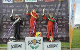 Mladý talentovaný závodní jezdec Daniel Novotný 15 let.