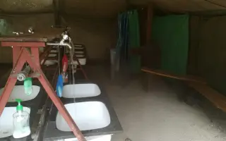 Umývárna pro táborníky U Panského lesa ve Valtínově