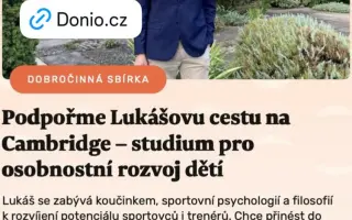Podpořme Lukášovu cestu na Cambridge – studium pro osobnostní rozvoj dětí