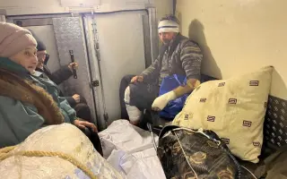 Obrněný vůz pro záchranné operace na Ukrajině