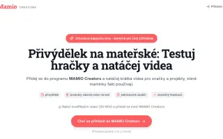 Dejme maminkám na mateřské reálnou možnost vydělávat si z domova tvorbou videí