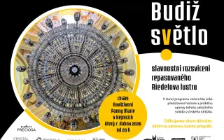 Velká oprava křišťálového lustr v hejnickém chrámu