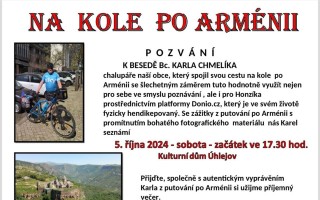 Arménií na kole Honzovi na monoski - sportovec pro sportovce