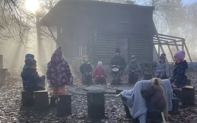 Oprava komínu pro lesní školku Machanka