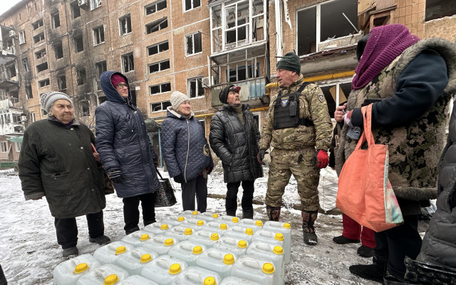 Evakuační a rehabilitační centrum na východní Ukrajině