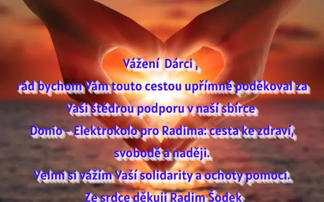 Elektrokolo pro Radima: cesta ke zdraví, svobodě a naději