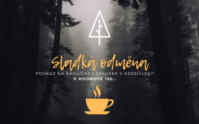 Poukaz na kávu/čaj + zákusek v KdesiVlesi?