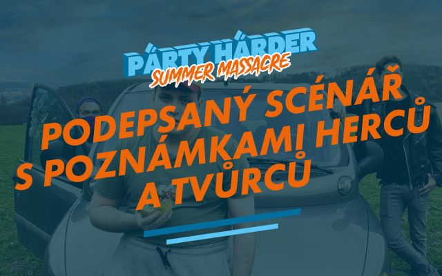 Podepsaný scénář s poznámkami herců a tvůrců