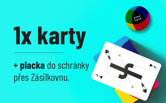 CMYK cards do schránky s plackou
