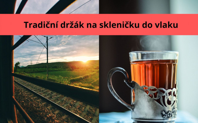 Klasický sovětský držák se skleničkou na čaj do vlaku