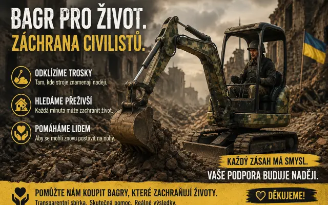 Bagr pro život: kryty i záchrana civilistů