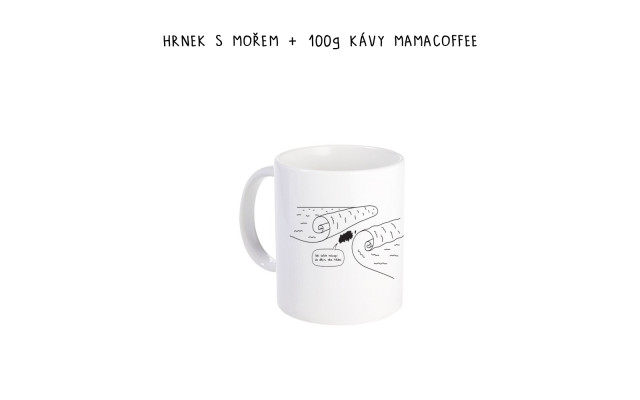Hrnek s mořem + 100g kávy mamacoffee