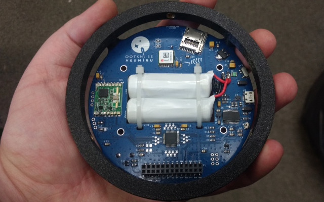 Prototyp plošného spoje balónu Dotkni se vesmíru