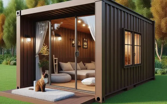 Slunce pro zachráněné kočičky - pergola se zázemím