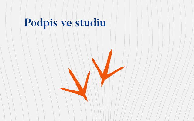 Podpis ve studiu