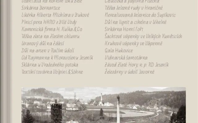 Podpořte vydání knihy Zmizelé Jesenicko - Zaniklá technická díla