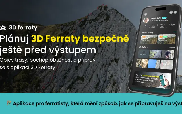 Objev ferraty ve 3D ještě před výstupem