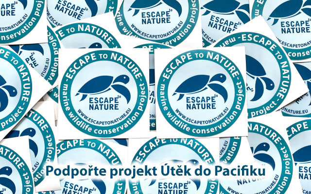 Samolepka projektu s logem Escape to Nature