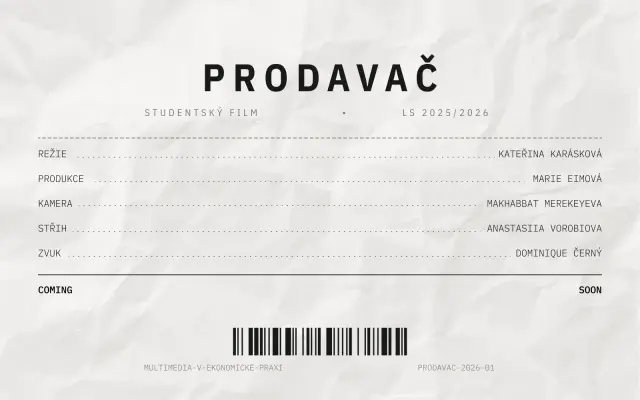 Studentský film Prodavač │ve spolupráci s nadací Dejme dětem šanci