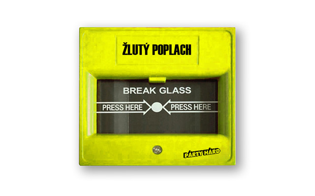 ŽLUTÝ POPLACH - Krabička na požární poplach