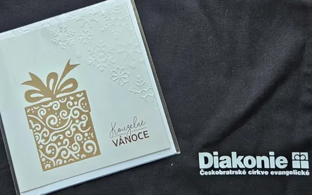 Plátěná taška s vánočním přáním a dopisem od klienta