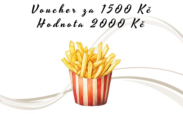 Přispějte 1 500 Kč a dostanete voucher v hodnotě 2 000 Kč jako poděkování.