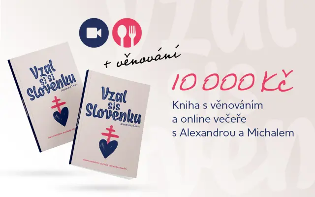 Kniha s věnováním + online večeře s Alexandrou a Michalem