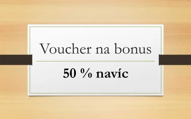 Zaplaťte 2 500 Kč a získejte voucher v hodnotě 3 750 Kč.