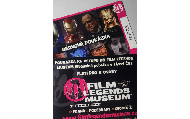 2 vstupy do Film legends musea + plakát filmu Krychlič
