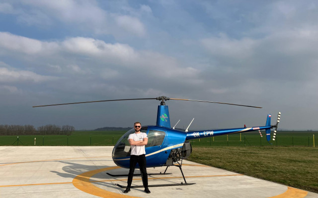 Let vrtulníkem s šupilotem Patrikem